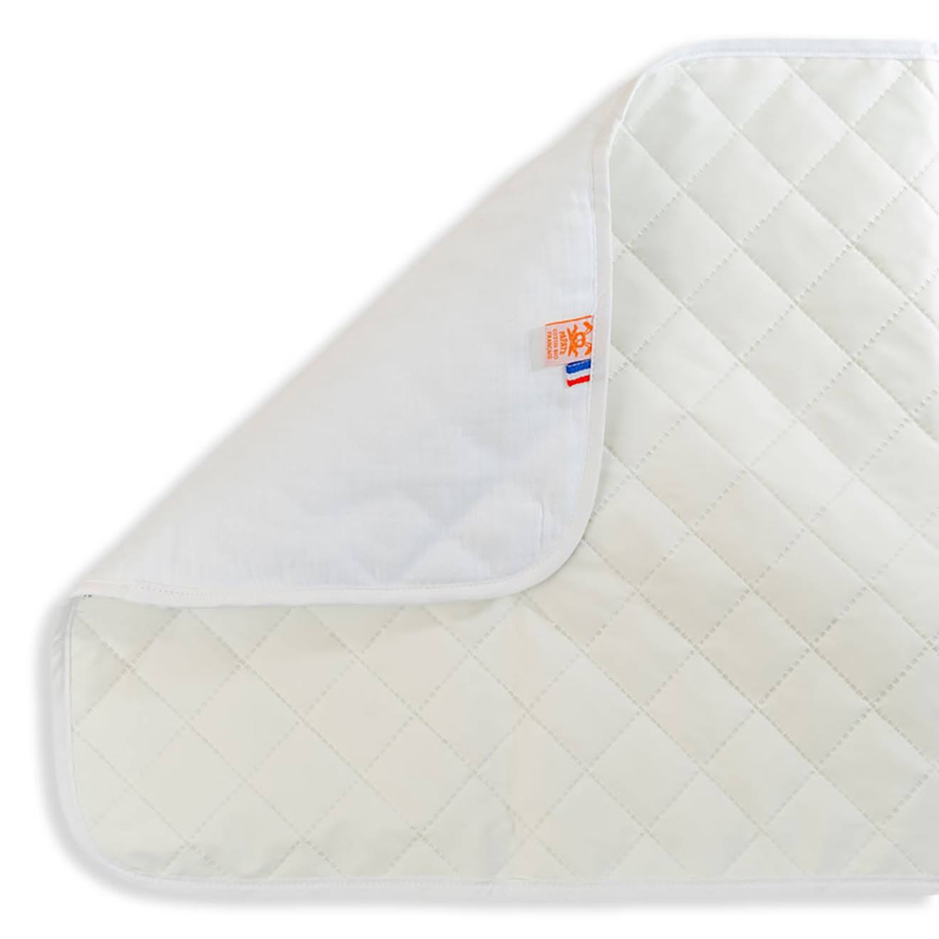 Tapis À Langer Nomade En Coton Bio Blanc