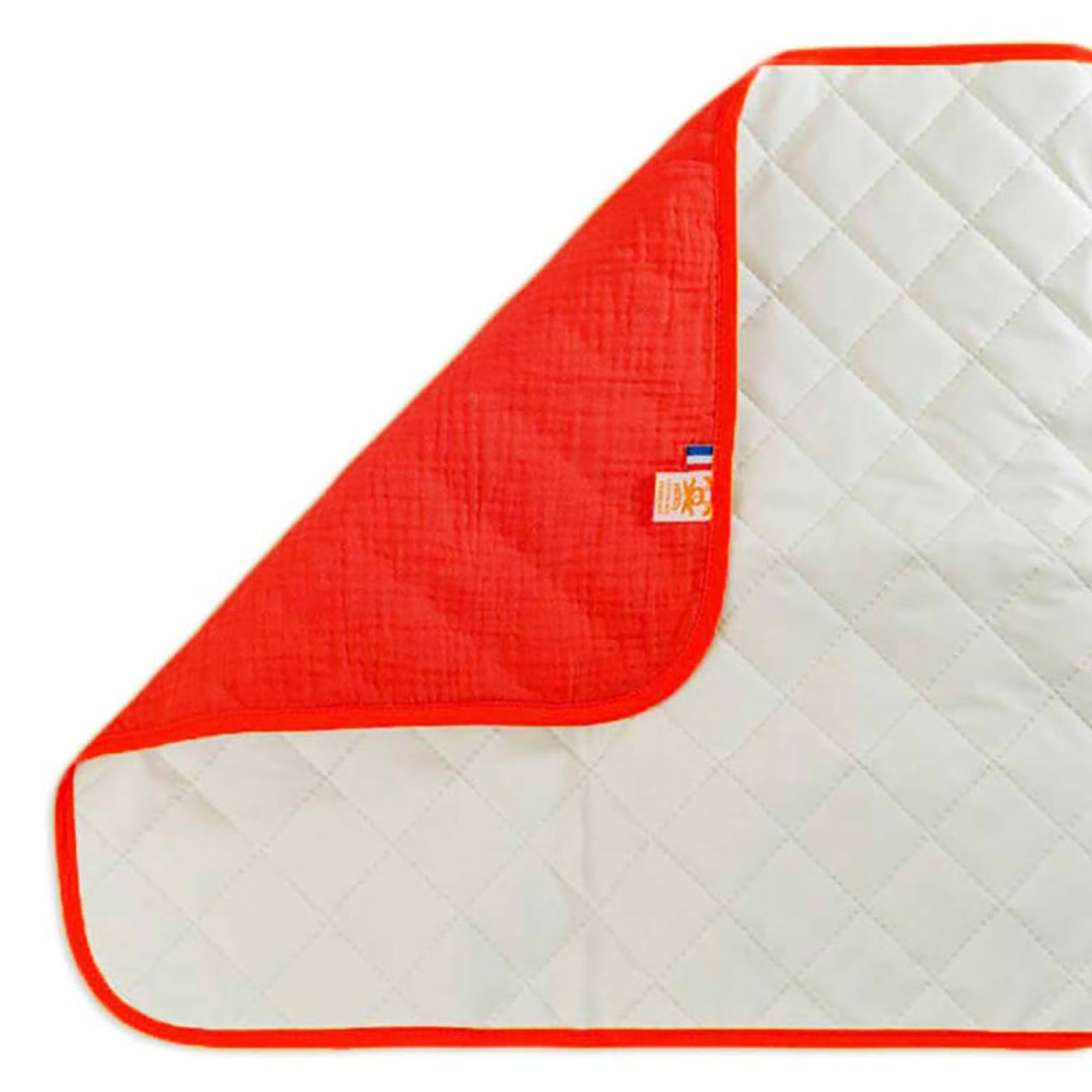 PAPATE - Tapis À Langer Nomade En Coton Bio Rouge