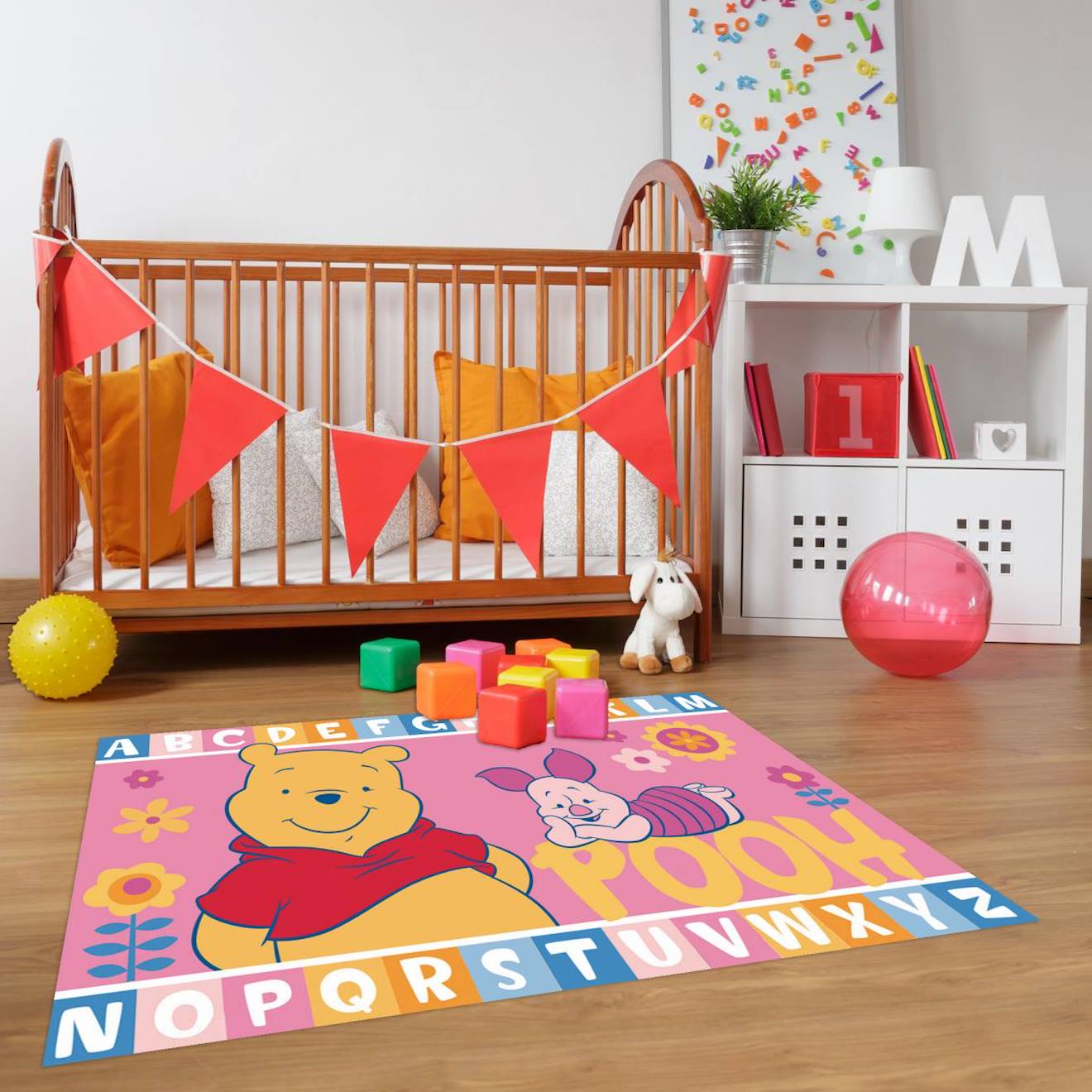 Tapis Enfant Motif Animaux Winnie L Rose