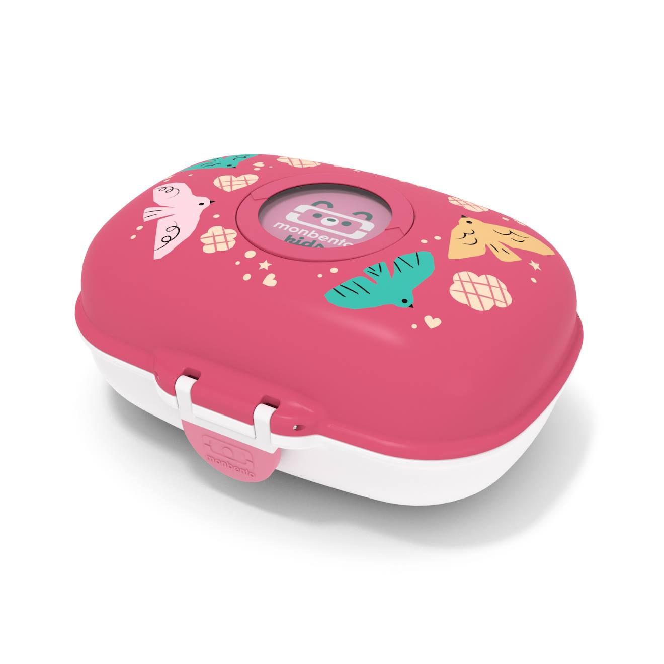 Boite À Goûter Enfant 600ml Gram Rose Birds