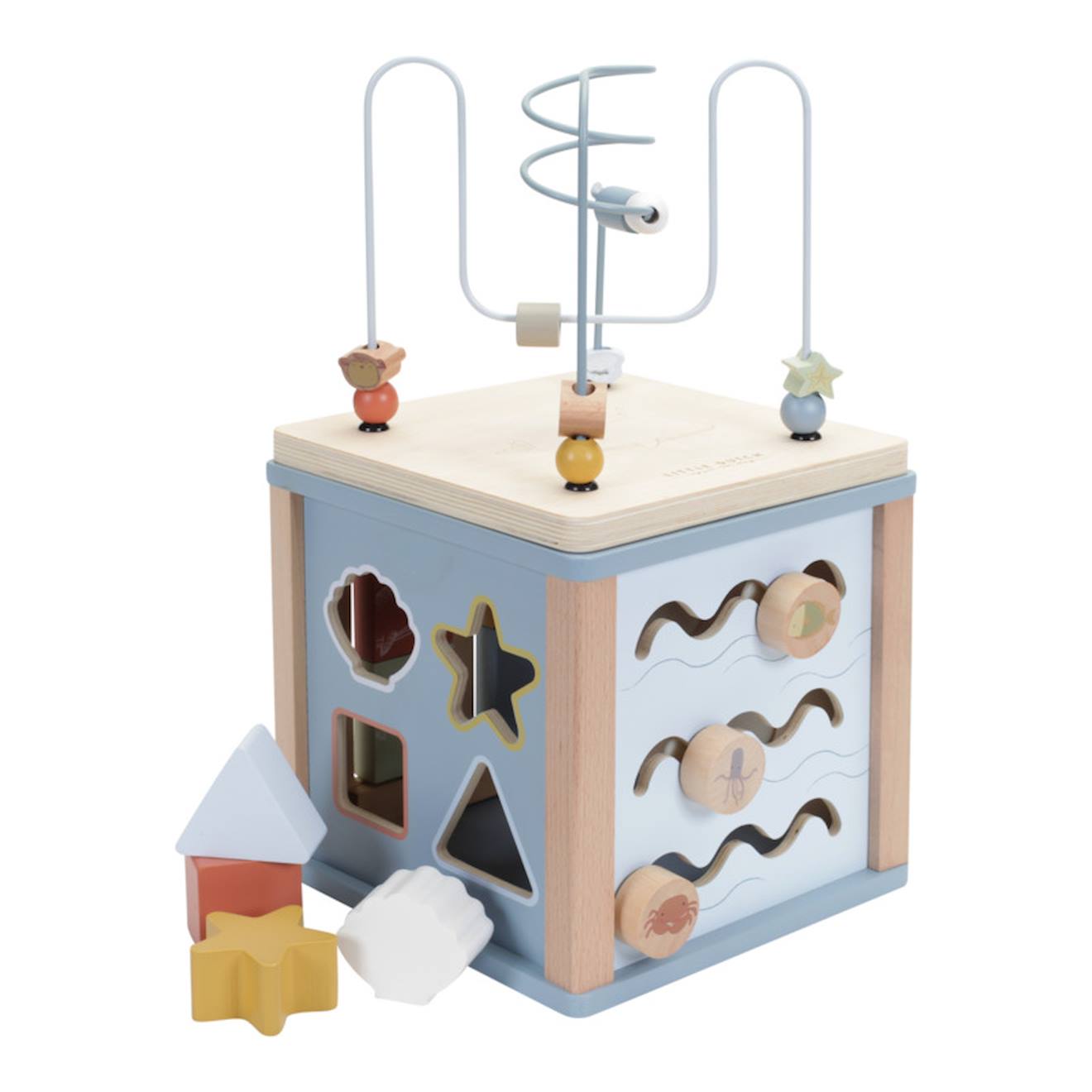 Cube D'activités En Bois Océan Bleu