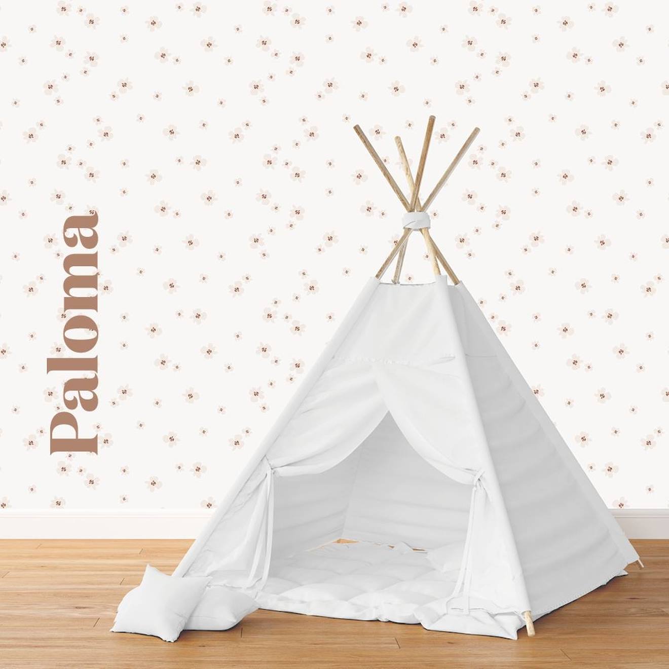 Lé Unique Papier Peint - Motif Paloma Multicolore
