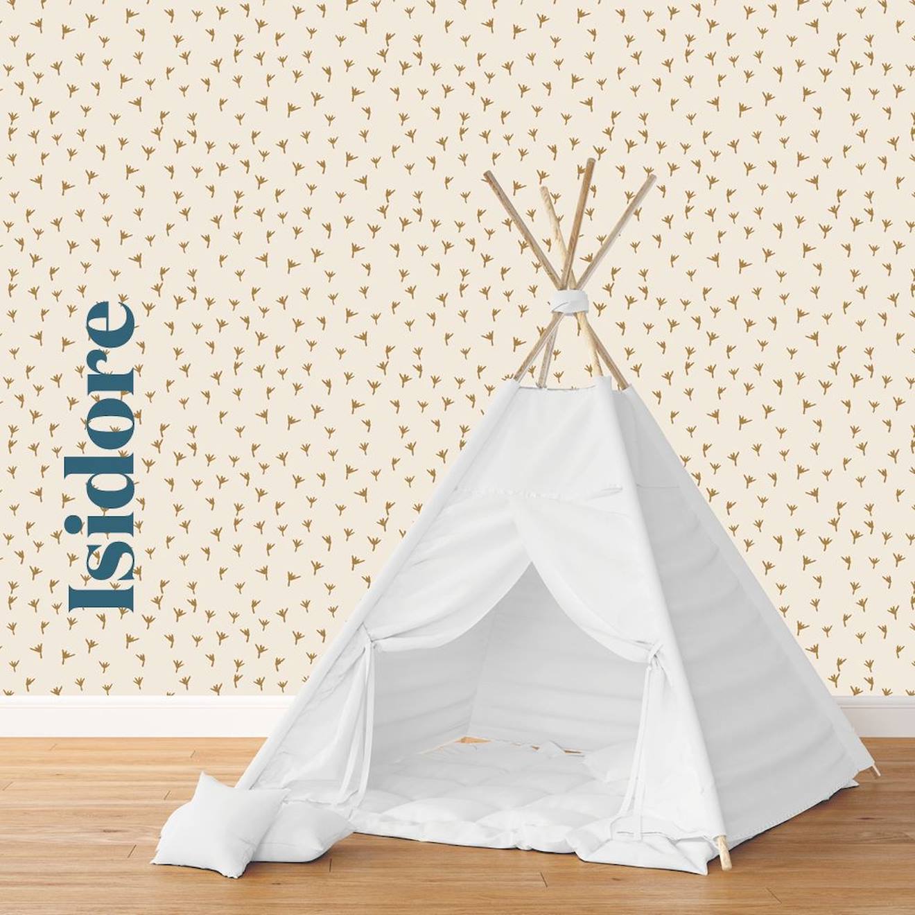 Lé Unique Papier Peint - Motif Isidore Multicolore