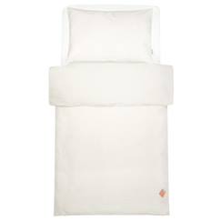 Linge de maison et décoration-Linge de lit bébé-Parure de lit bébé réversible housse de couette et taie d'oreiller en lin lavé