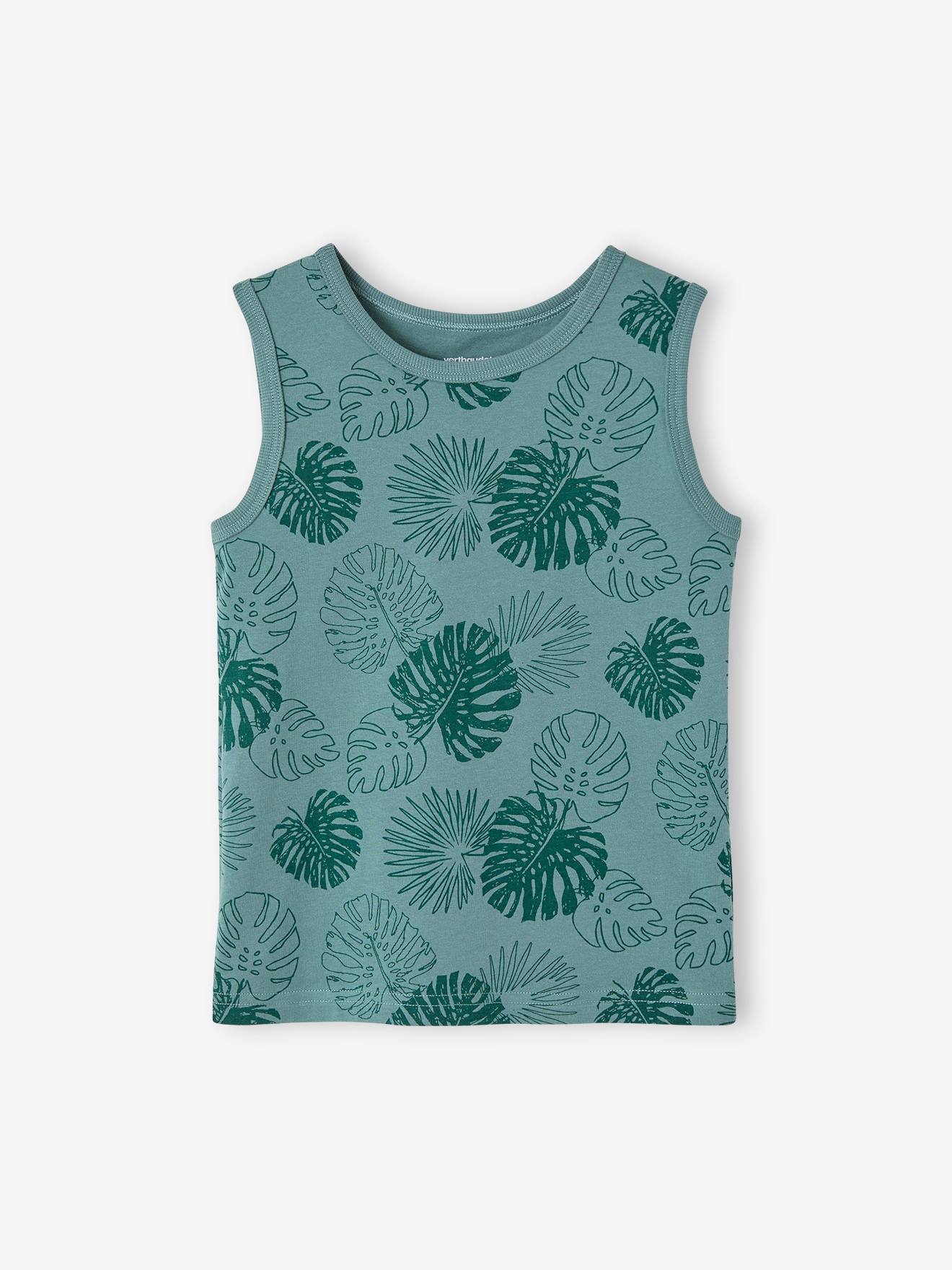 Débardeur motifs surf garçon vert