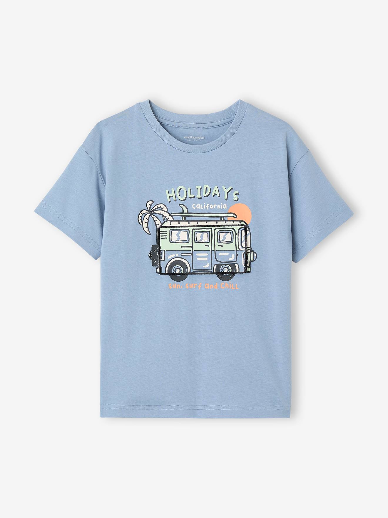 T-shirt animation fantaisie garçon bleu ciel