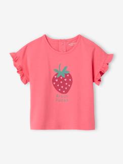 -T-shirt manches volantées bébé motif fruit