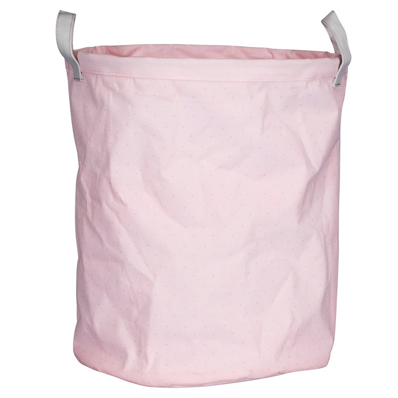 Panière De Rangement Tissu En Coton Rose