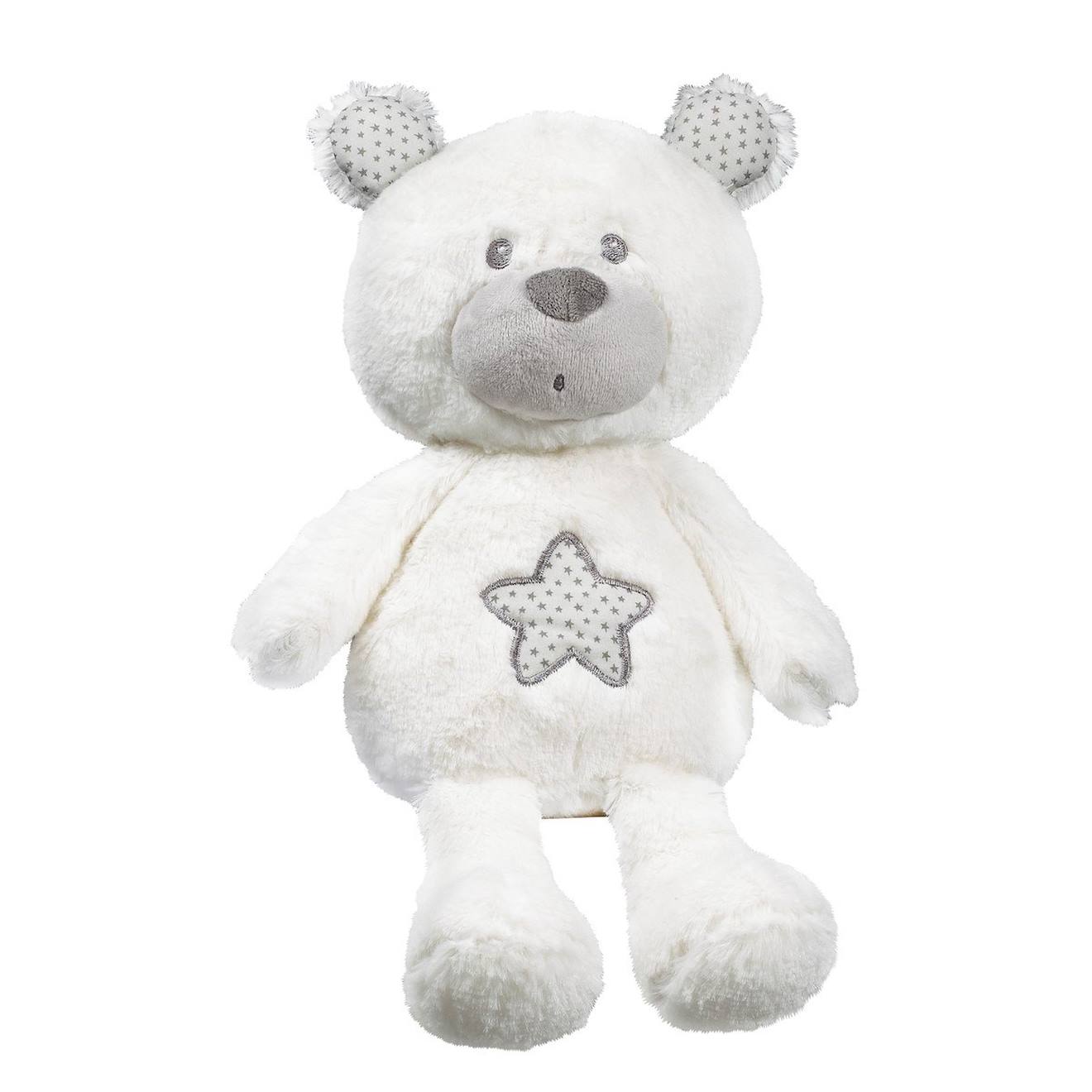Doudou Ours En Polyester - Celeste Blanc/gris Xl