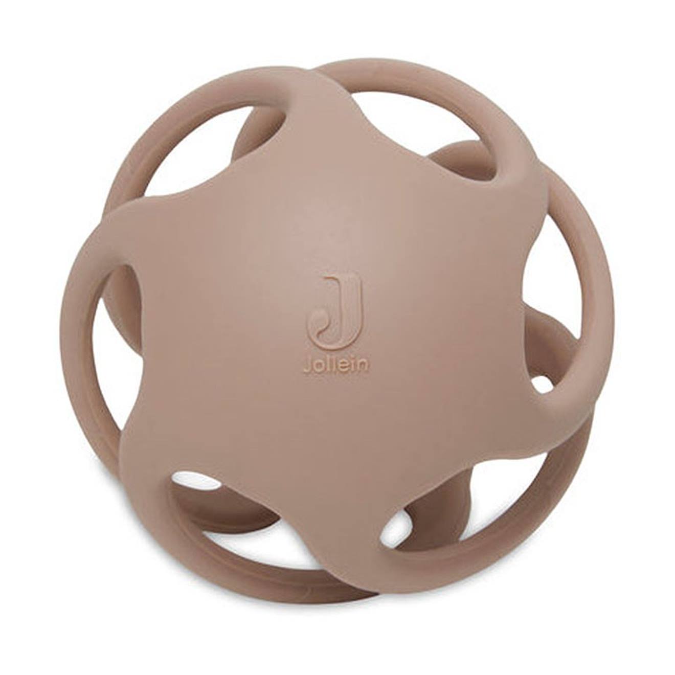 Anneau de dentition balle en silicone marron - Jollein