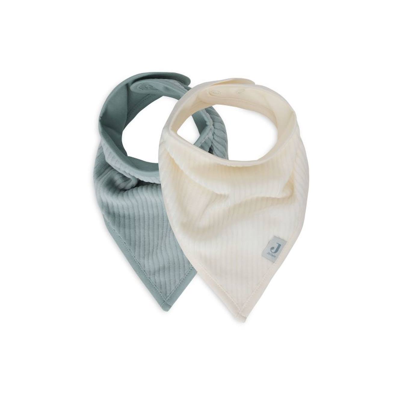 Bavoir Bandana Velvet Rib (2pcs) En Coton Vert