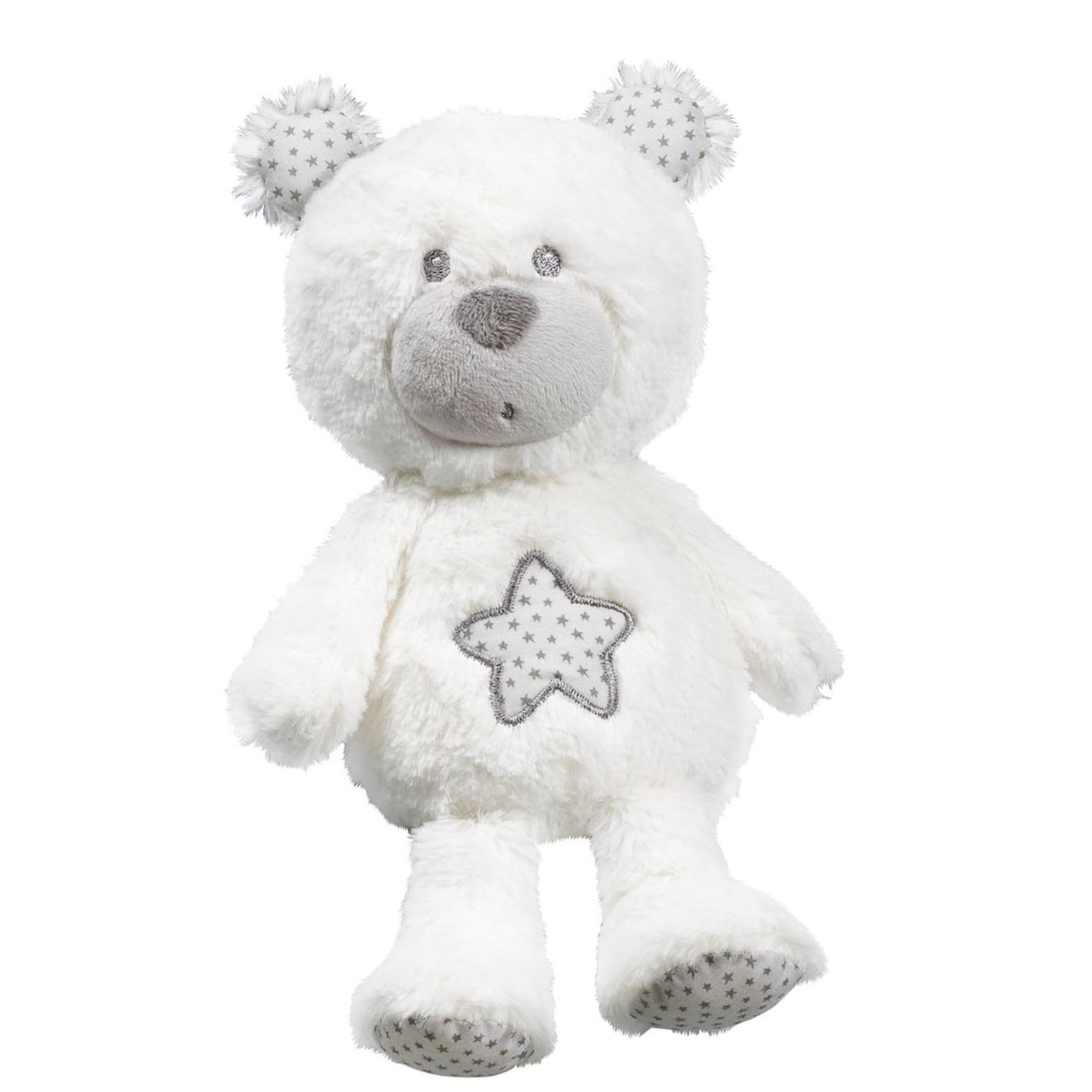 Doudou Ours En Polyester Blanc/gris
