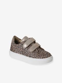 -Baskets enfant fille cuir à scratchs