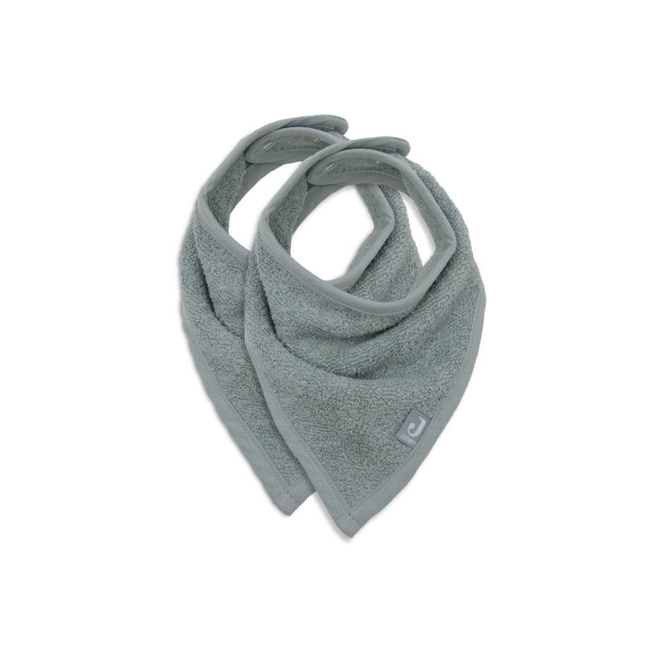 Lots De 2 Bavoirs Bandana En Coton Vert