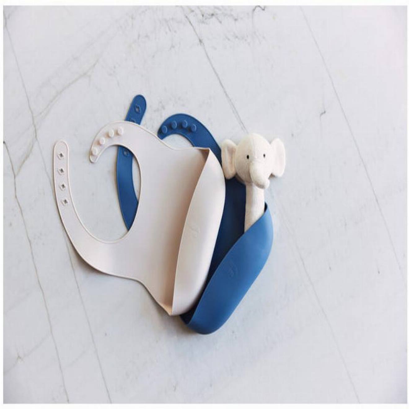 Bavoir Bébé Récupérateur En Silicone Beige (Jollein) - Image 2