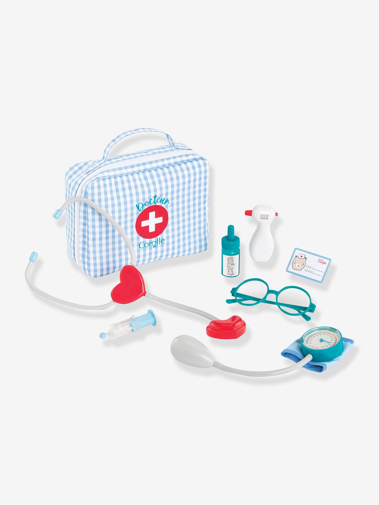 Valise docteur et accessoires bleu