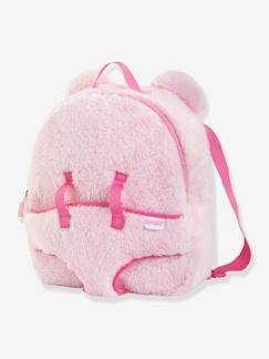 Jouet-Sac à dos porte poupon peluche rose