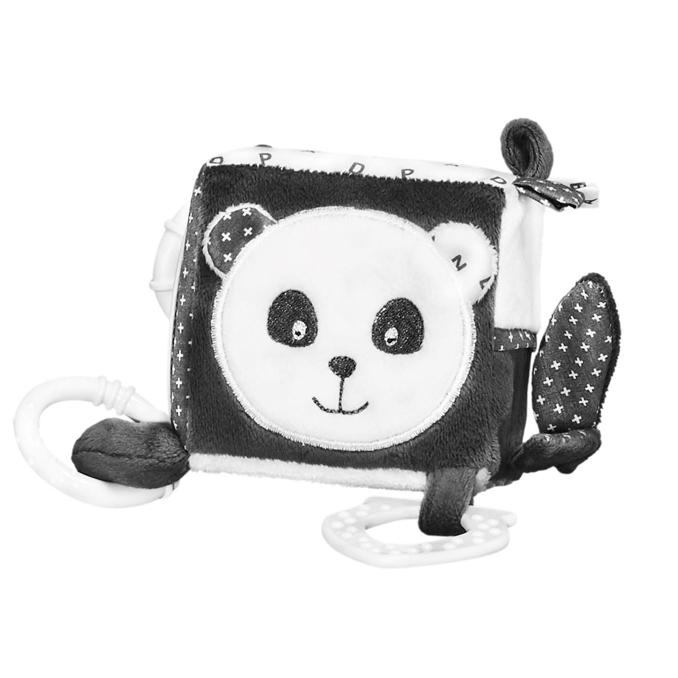 Cube D'activités En Velours - Chao Chao Gris (Sauthon) - Image 1