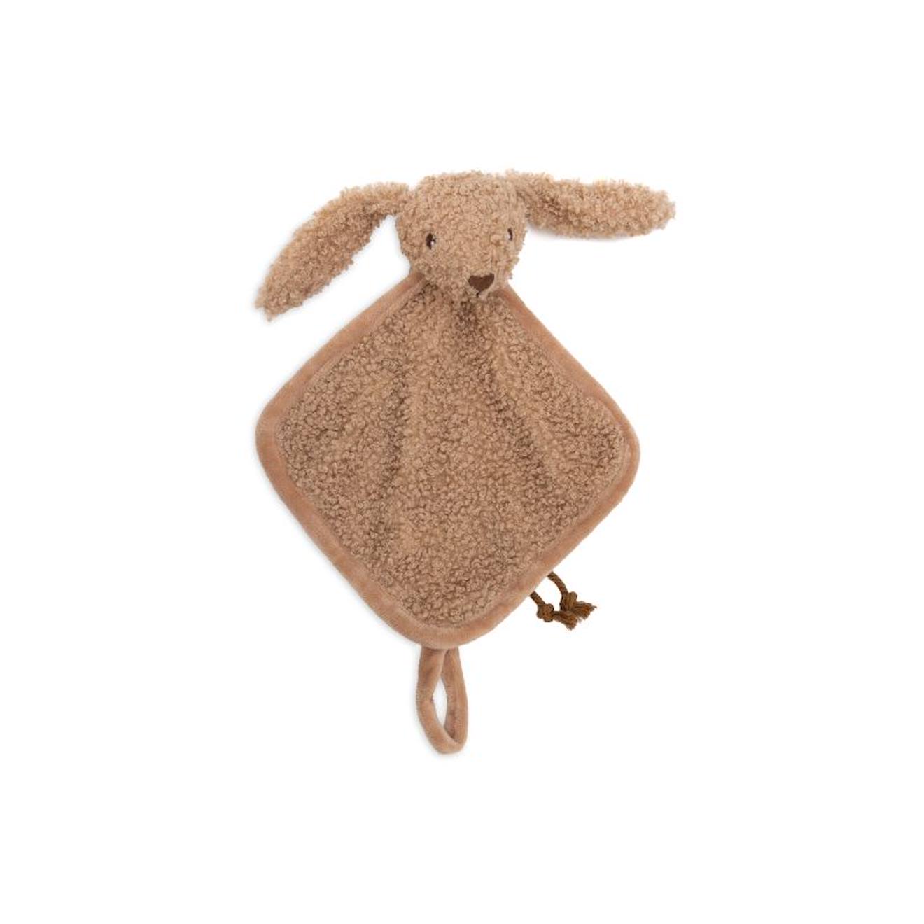 Attache Sucette Bunny Ears En Coton Marron