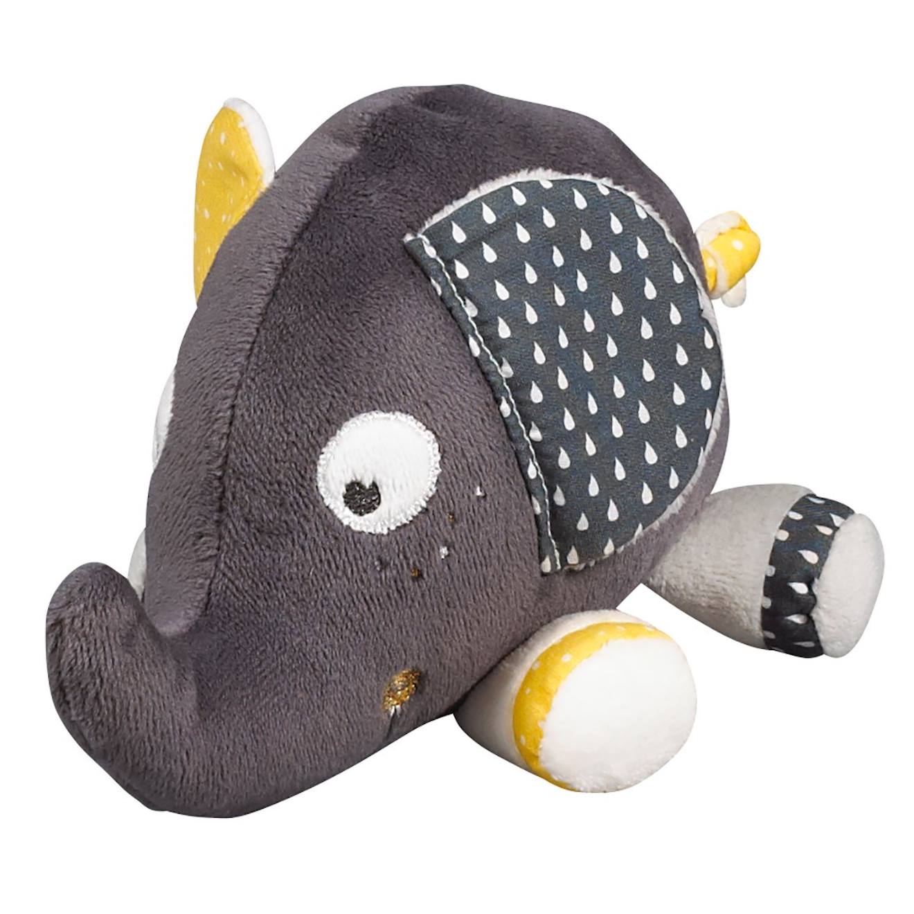 Doudou Eléphant En Velours - Babyfan Gris Foncé