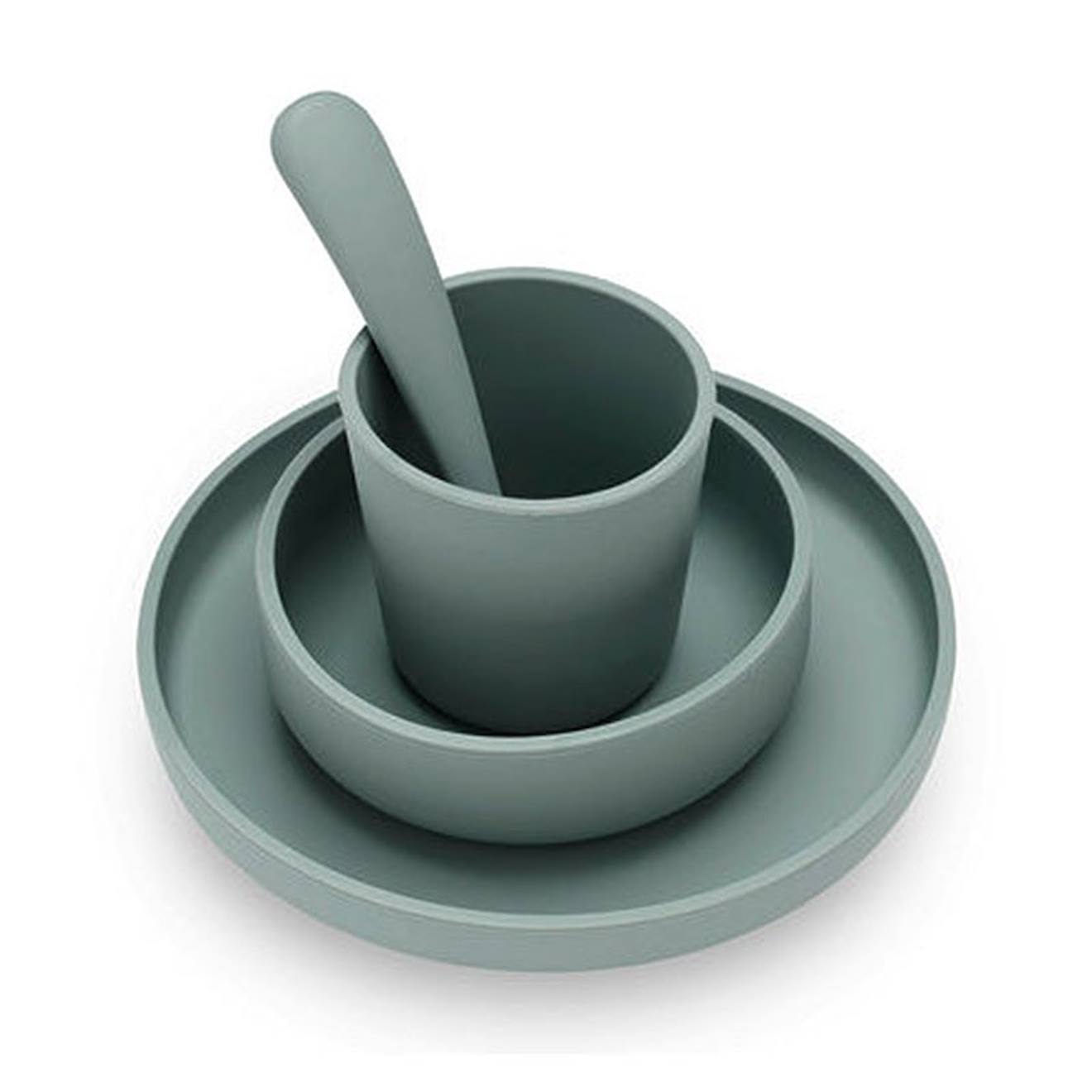 Coffret De Table En Silicone (4pcs) Vert