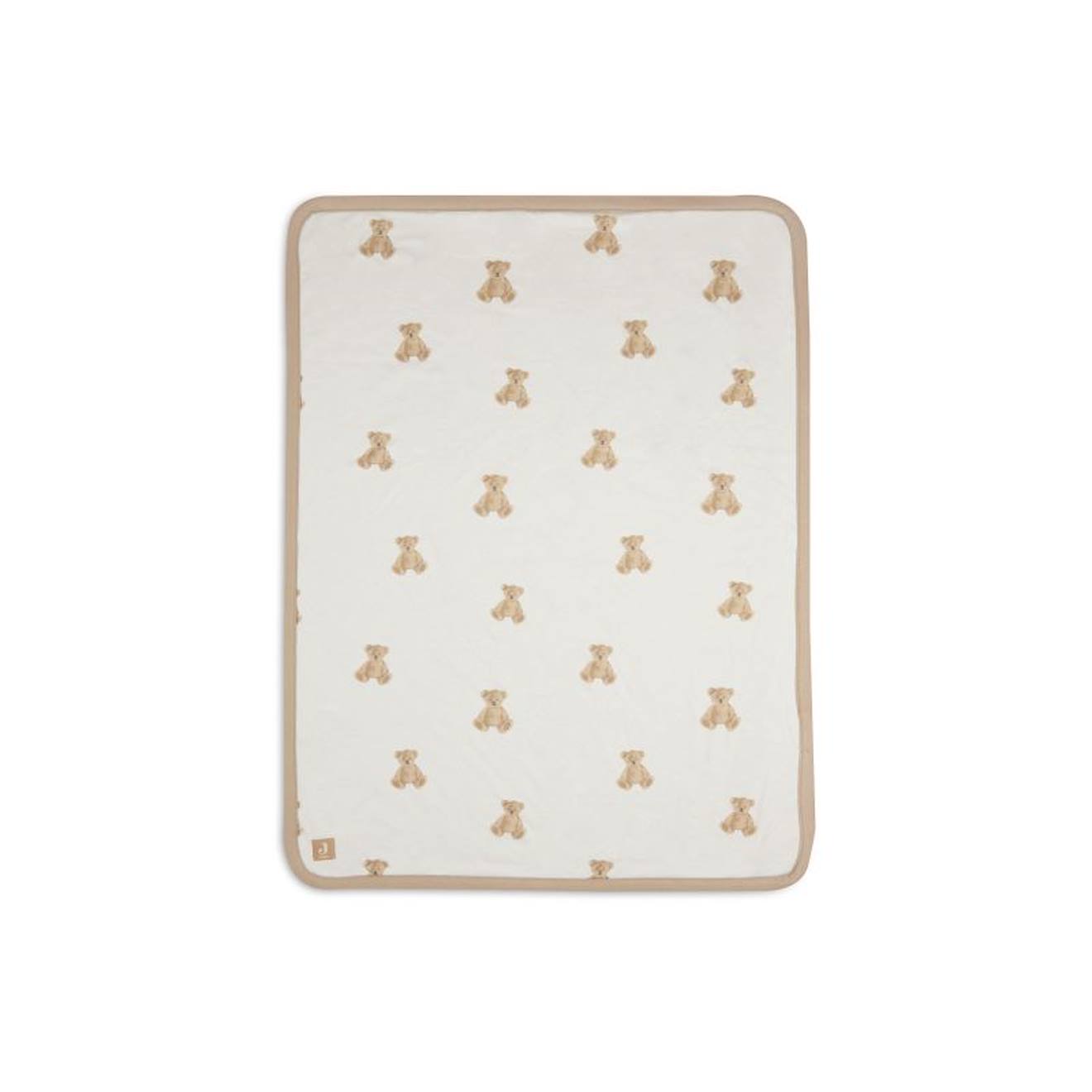 Couverture Berceau Jersey Teddy Bear En Coton Bio Beige