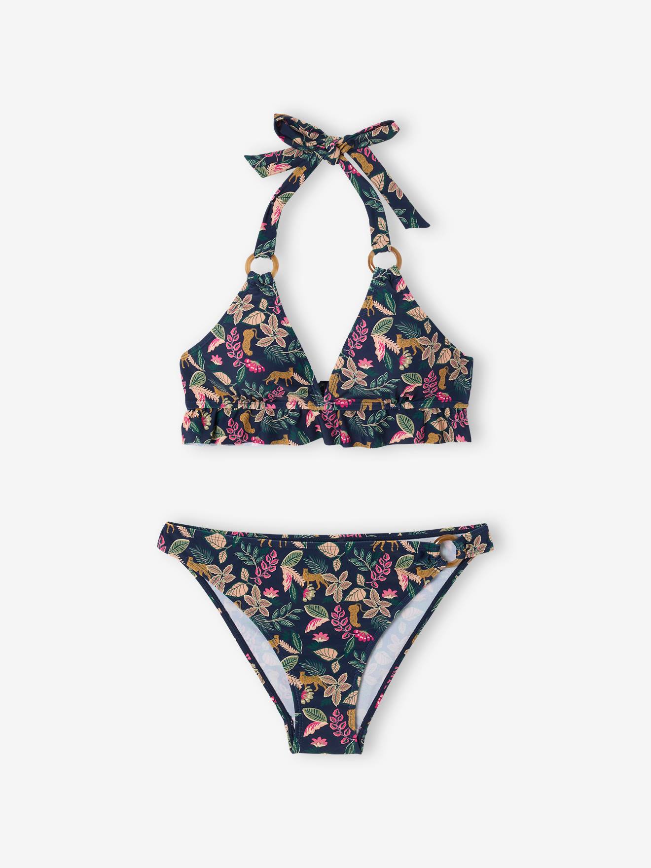 Maillot de bain 2 pièces imprimé femme Capsule famille encre