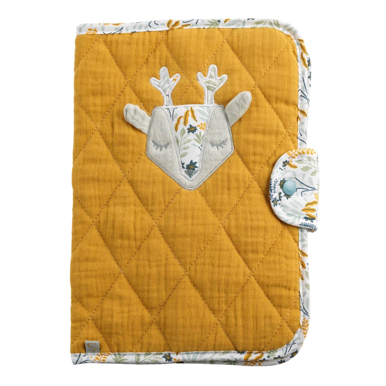 Protège Carnet Santé En Coton Moutarde Jaune Moutarde