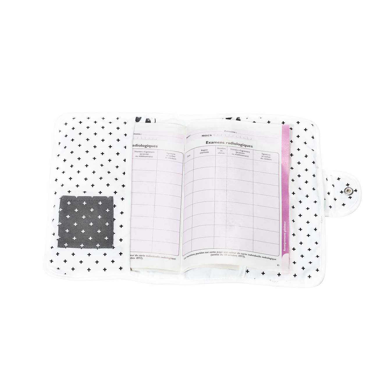 Protege Carnet De Santé En Coton - Chao Chao Blanc (Sauthon) - Image 1