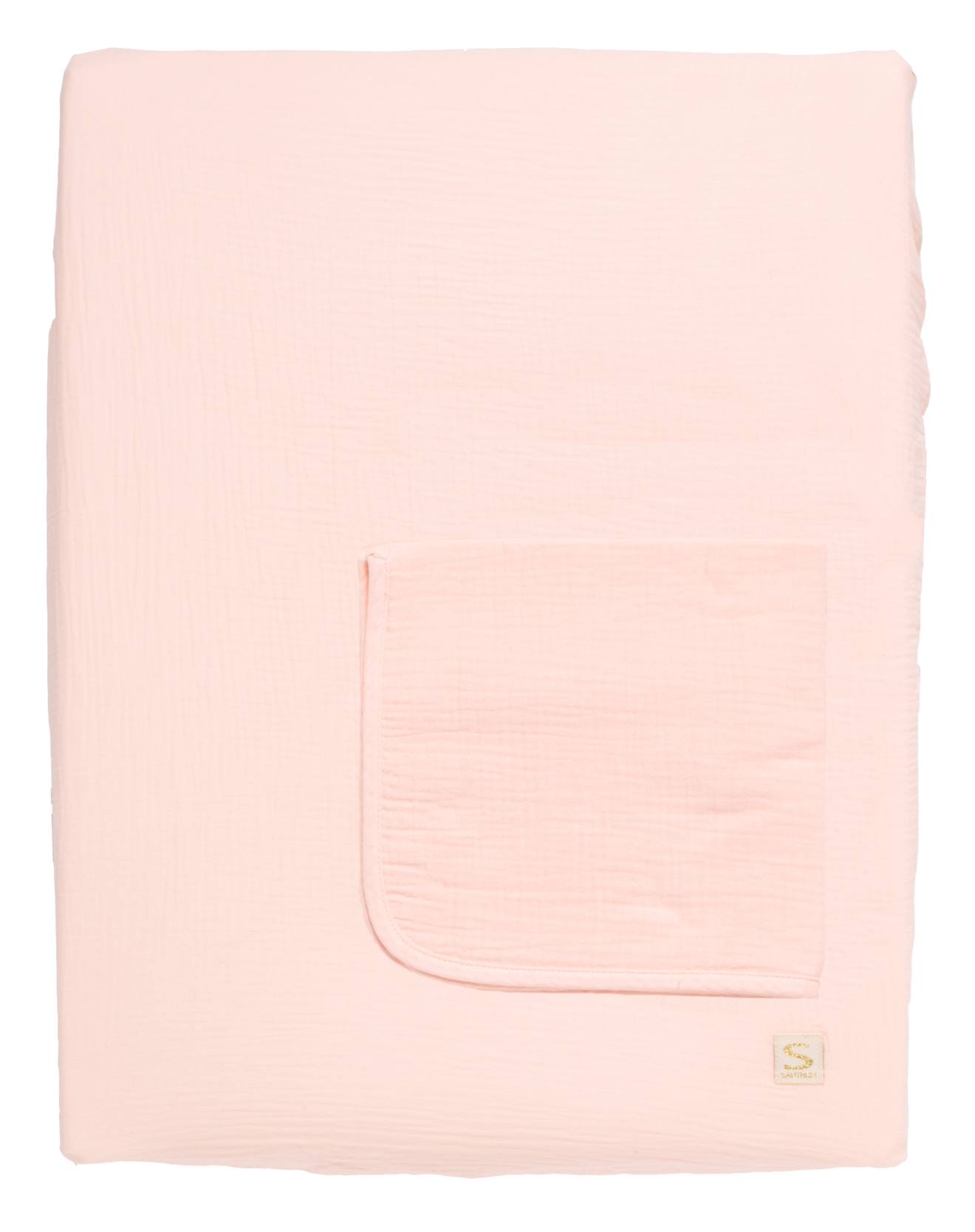 Matelas À Langer Avec Sa Housse En Double Gaze De Coton Et Sa Serviette Rose