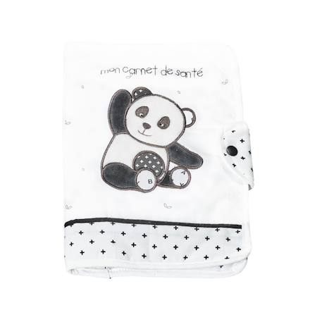 Sauthon - Protege Carnet De Santé En Coton - Chao Chao Blanc
