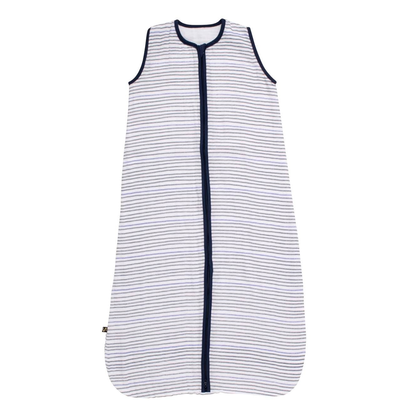 Gigoteuse Lange Été En Coton Bio Blanc/bleu
