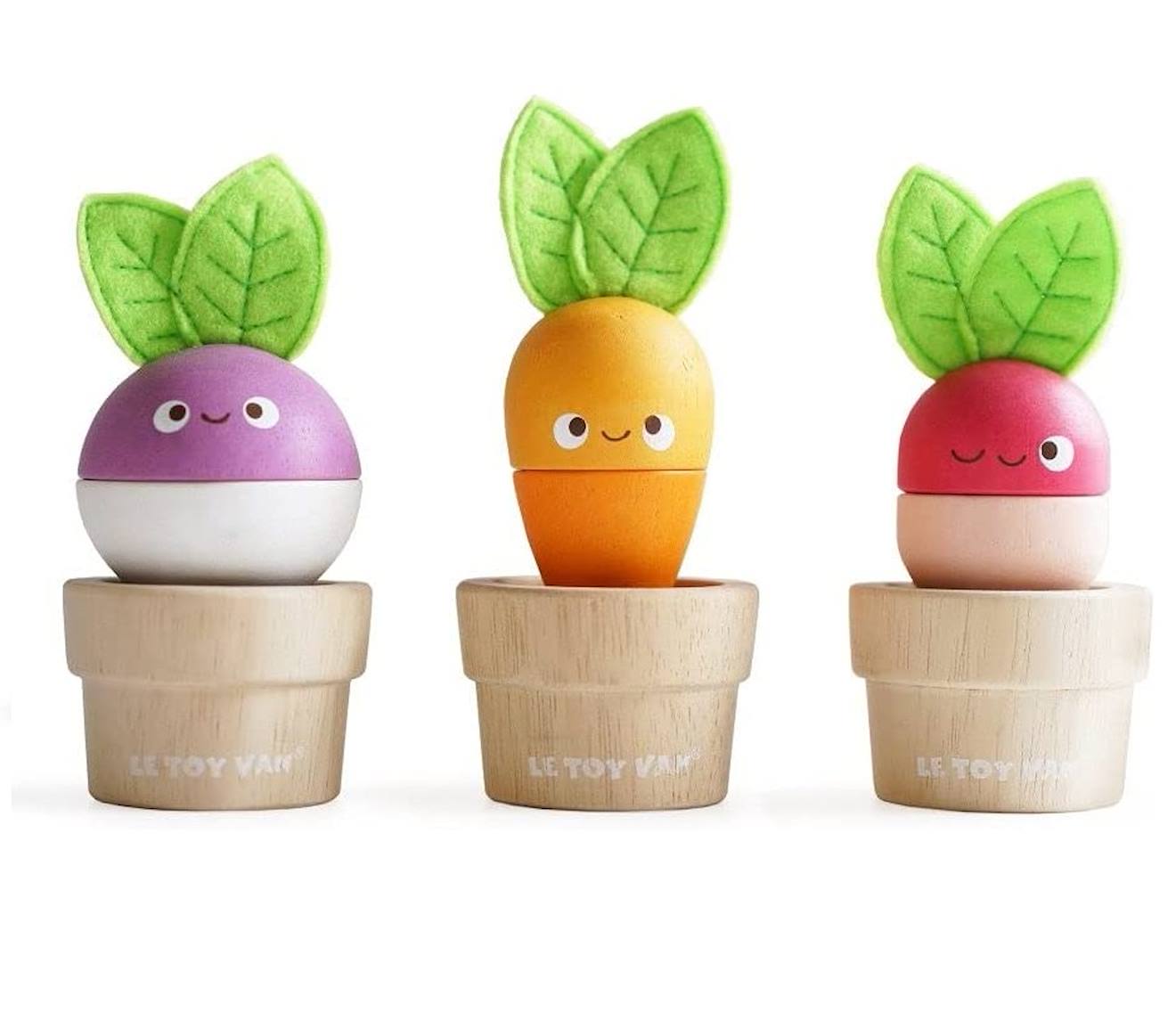 Le Toy Van - Les Légumes Empilables Blanc