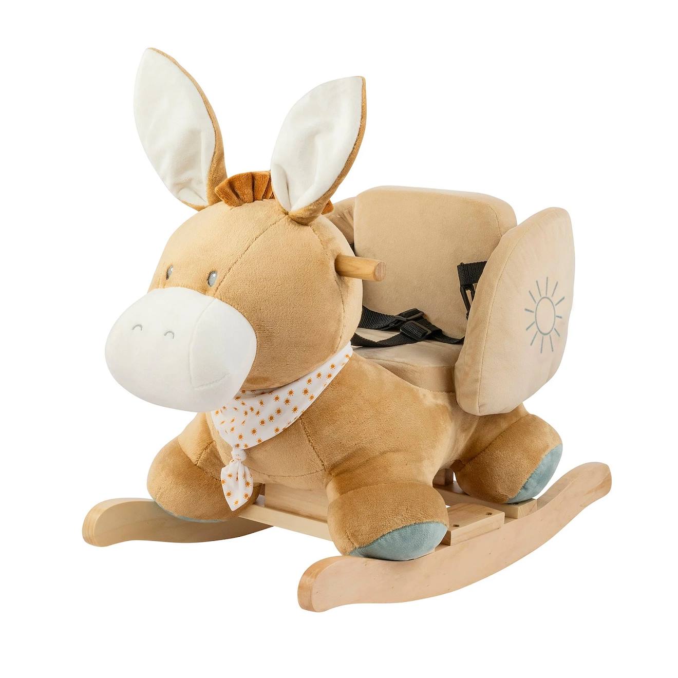 Bascule Âne Leo Beige