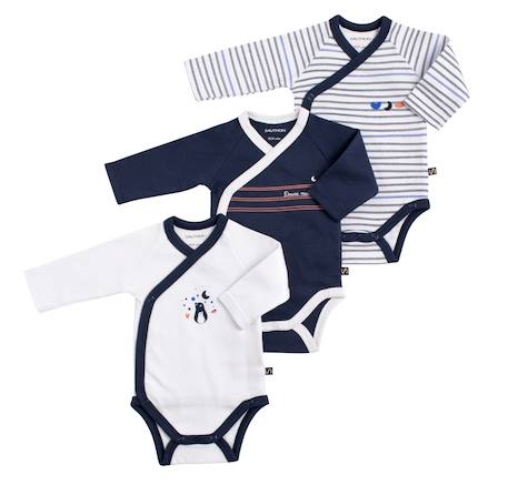 Bébé-Bodies bébé croisés à manches longues lot de 3 - baby sailor