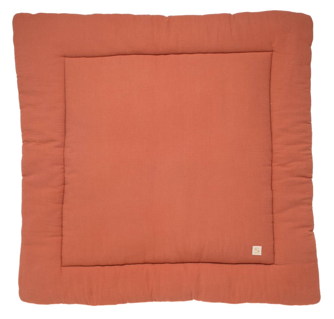 Grand Tapis De Jeu En Double Gaze De Coton - Uni Petale Rouge