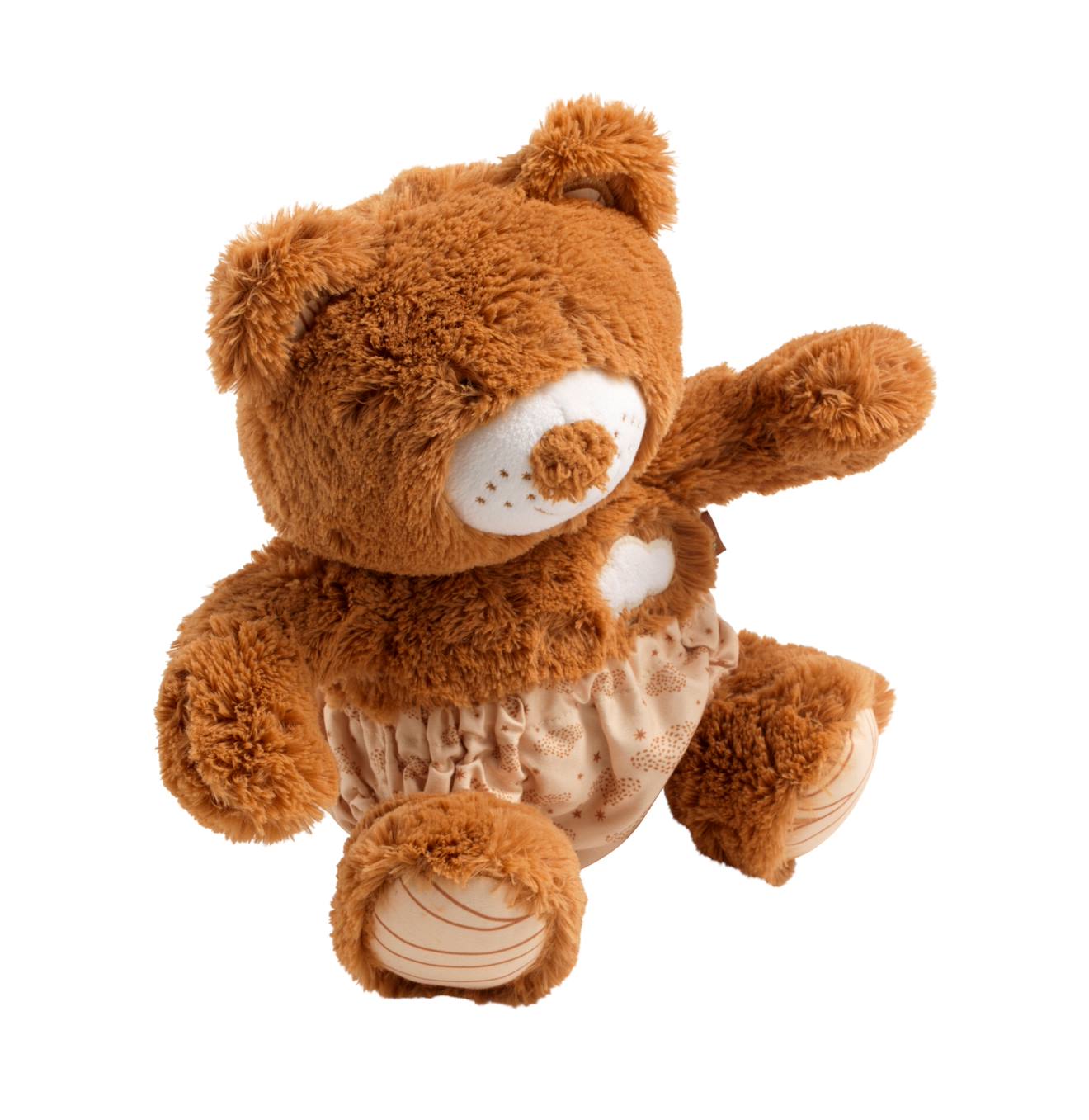 Peluche Ours Avec Détails Brodés Marron