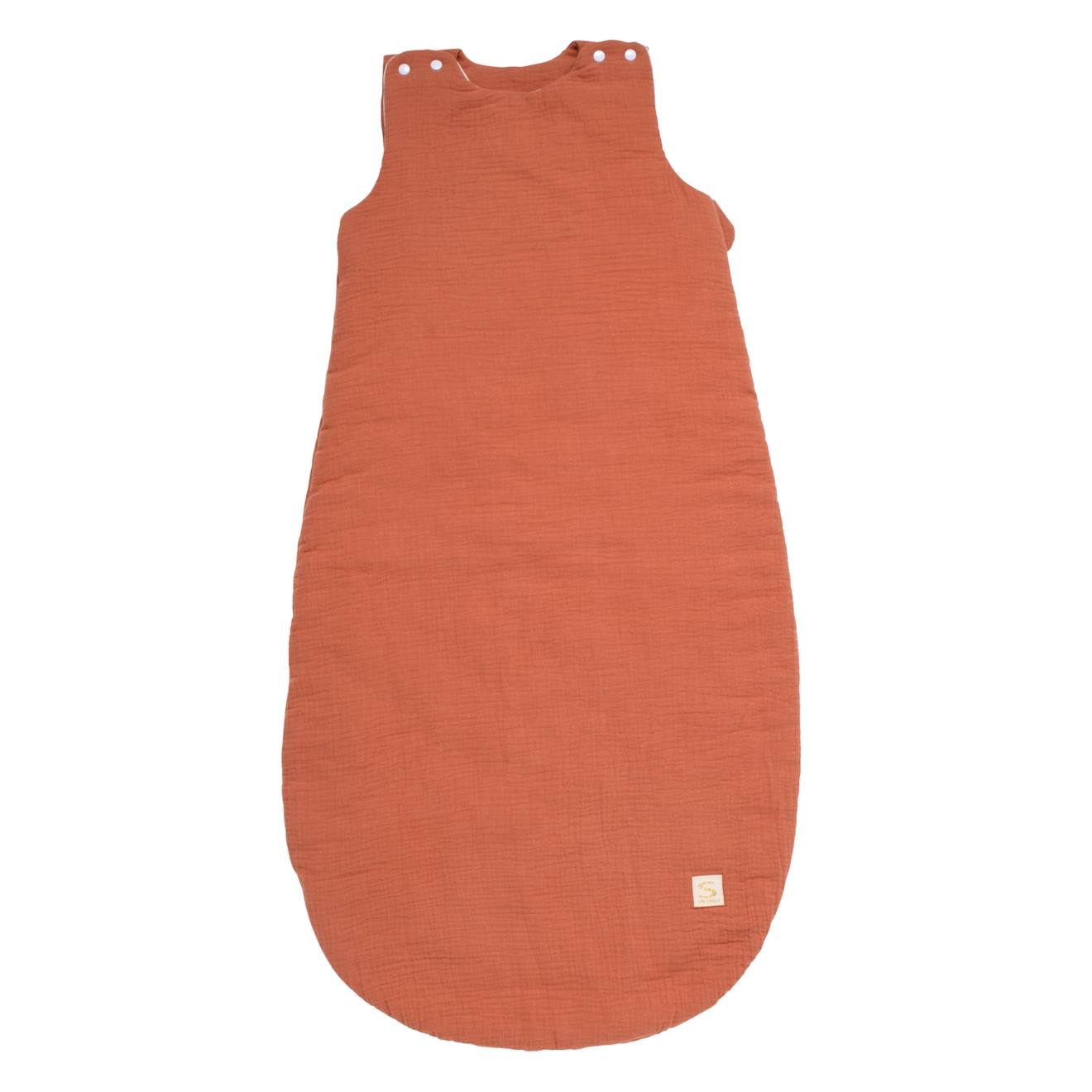 Gigoteuse Bébé Hiver En Double Gaze De Coton - Uni Sauge Rouge