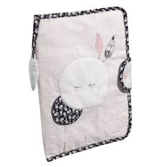 -Protège carnet de santé en coton - miss fleur de lune