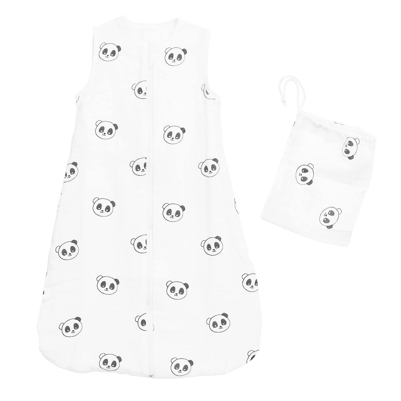 Gigoteuse En Coton Bio Matière Lange Blanc/noir