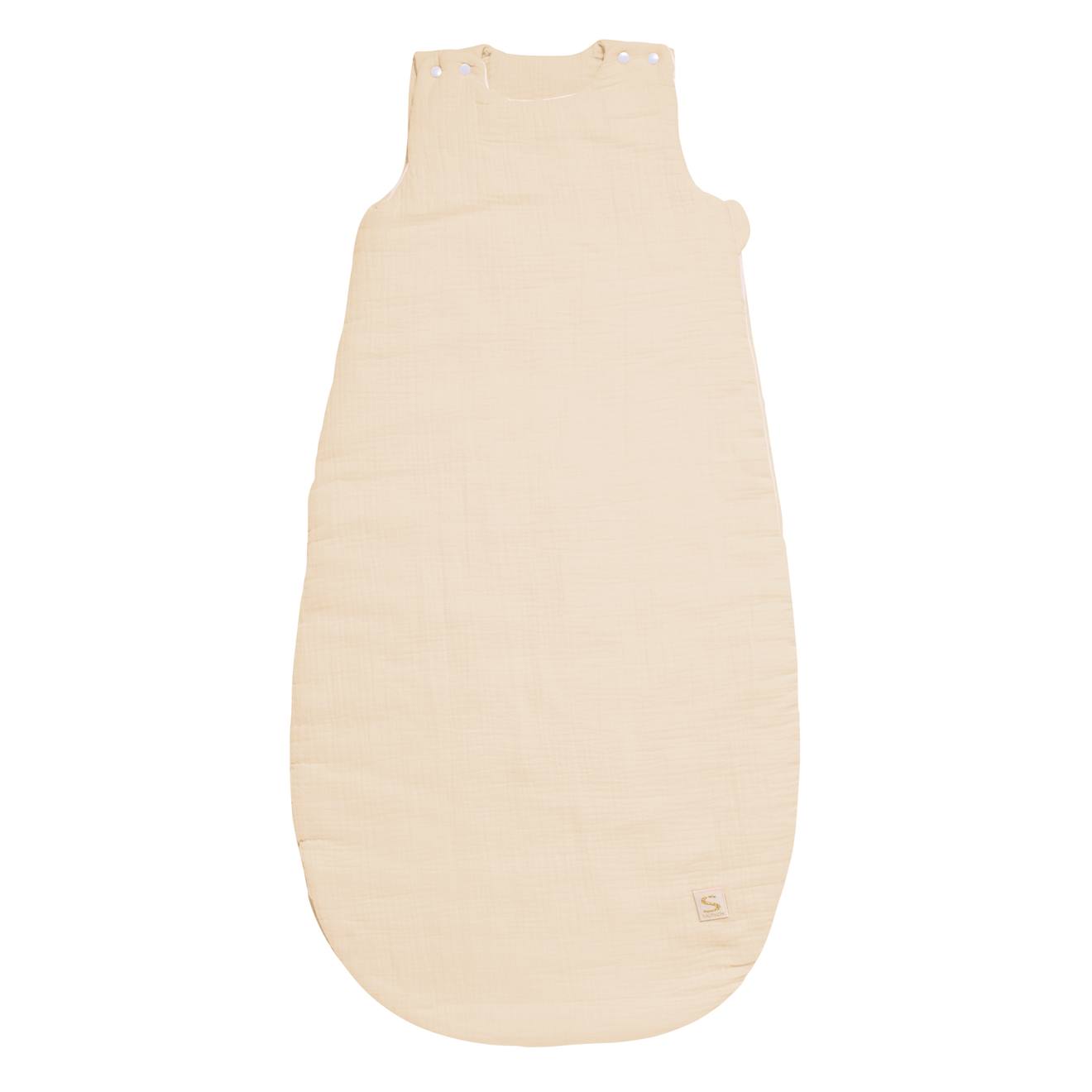 Gigoteuse Bébé Hiver En Double Gaze De Coton - Uni Sauge Beige