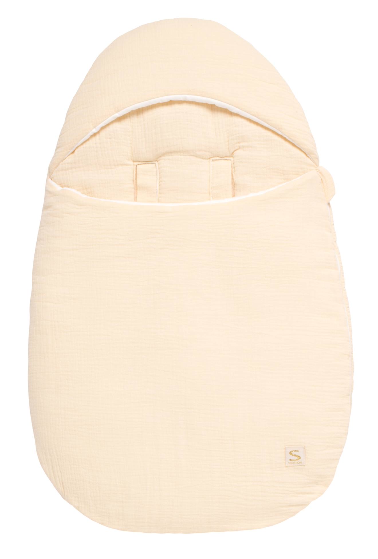Sauthon - Nid D'ange Bébé 5 Attaches En Double Gaze De Coton Beige