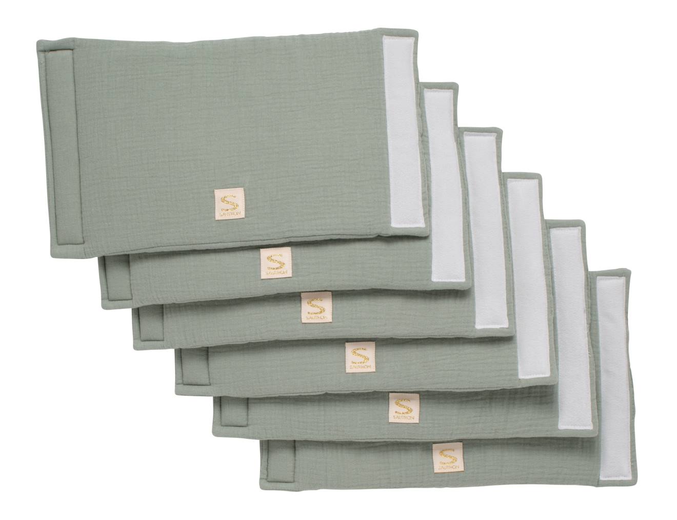 Protections De Barreaux De Lit En Coton Matelassé - Petit Nuage Vert