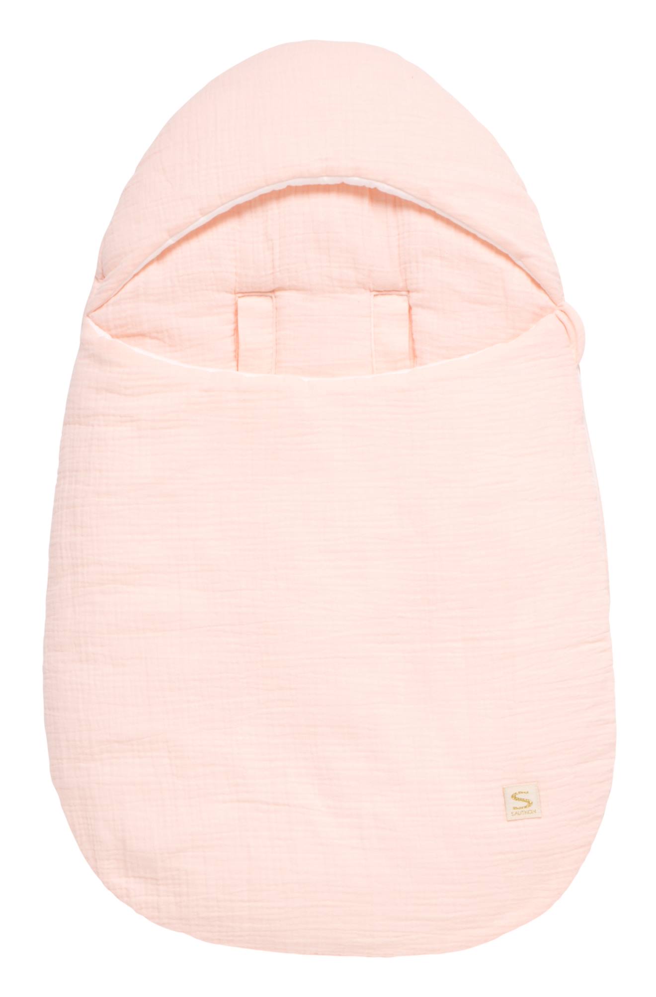 Nid D'ange Bébé 5 Attaches En Double Gaze De Coton Rose