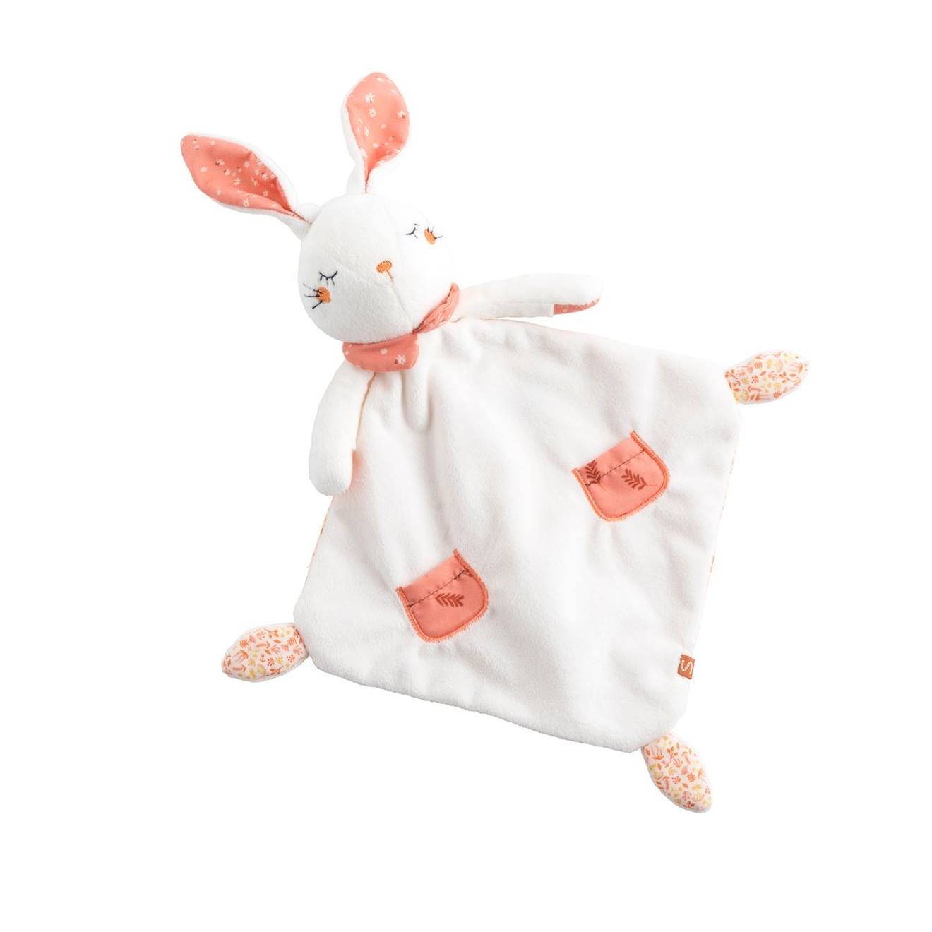 Doudou Mouchoir En Velours Blanc