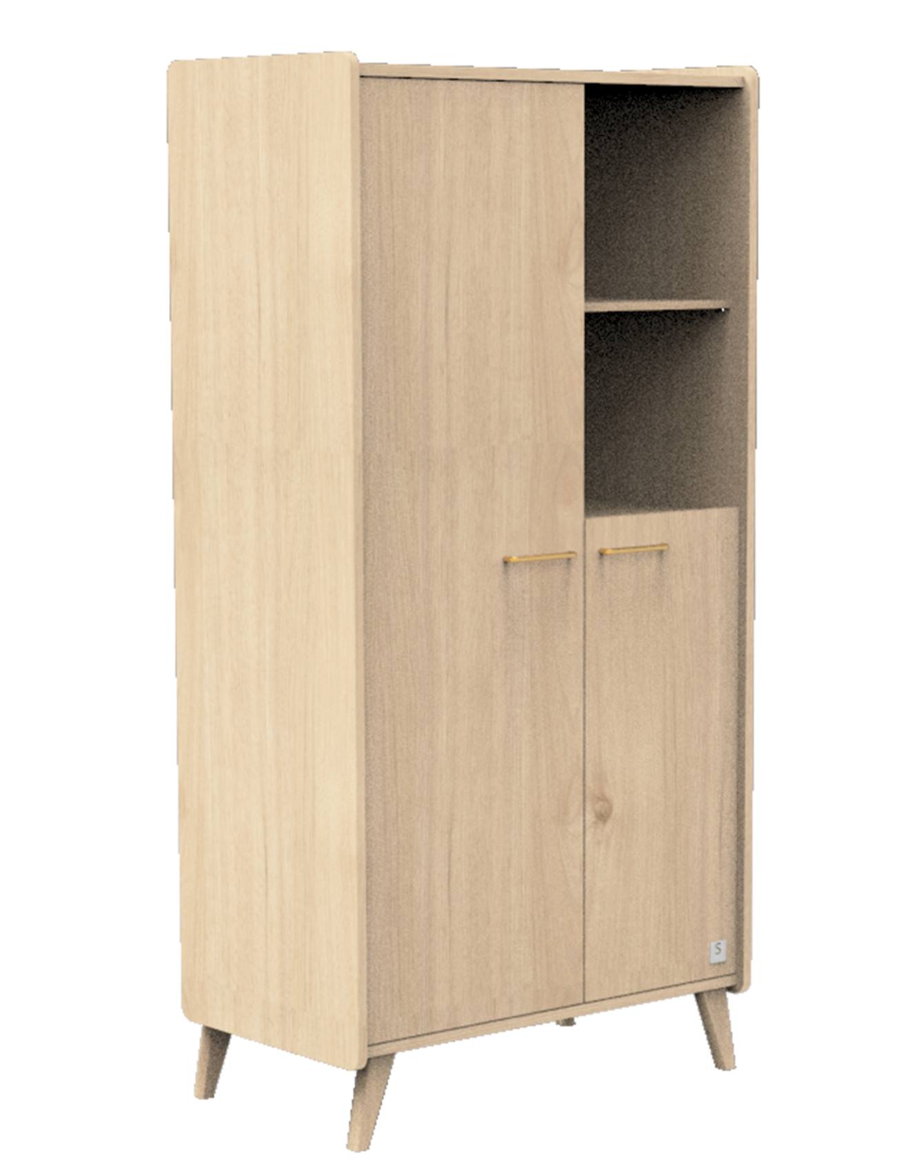 Armoire 2 Portes Marron