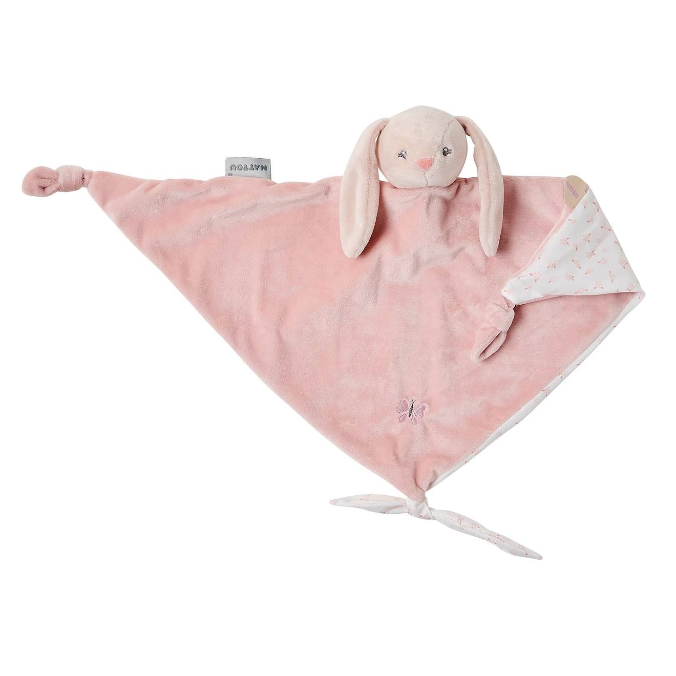 Maxi Doudou Pomme Le Lapin Rose