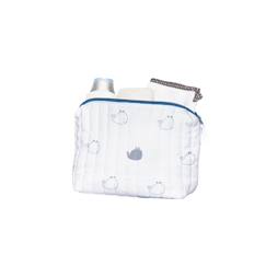 Puériculture-Trousse de toilette en coton bio - blue baleine