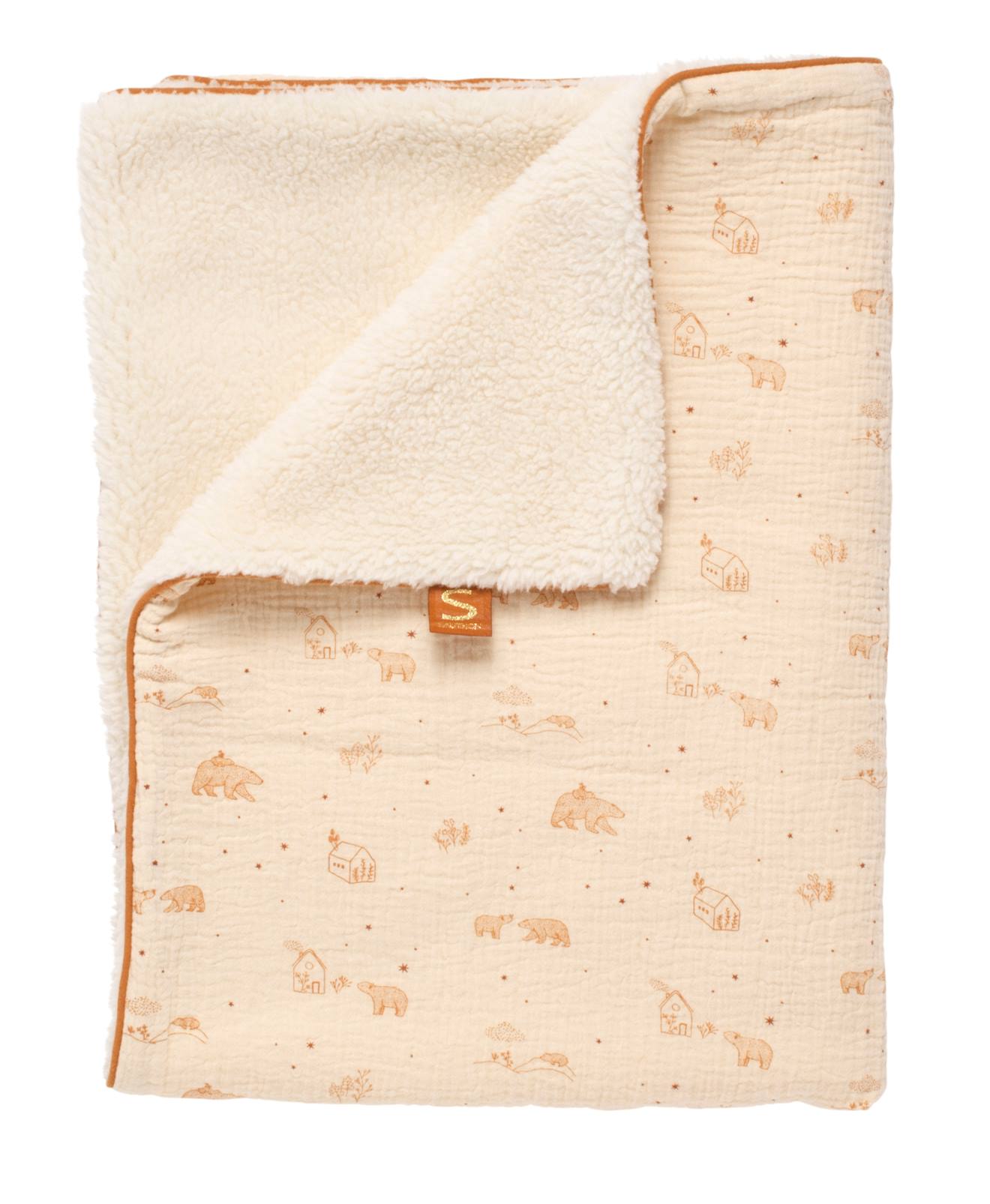 Couverture Bébé En Sherpa Beige