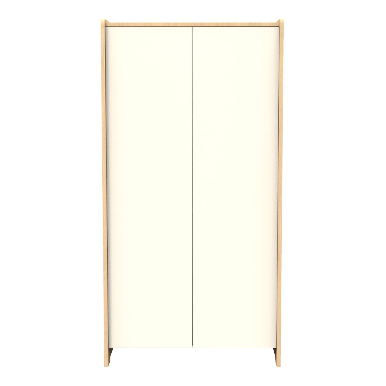 Armoire 2 Portes En Bois Décor Chêne Miel - Cannelle Beige